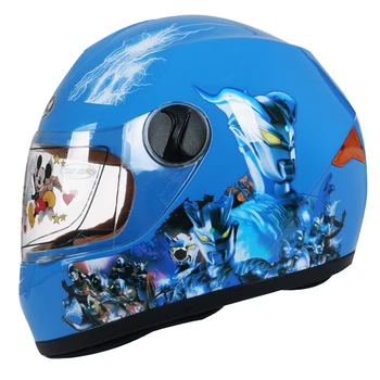 

Fashion Pink cat children full face motorcycle helmet casco MOTO electric bicycle safety headpiece 6-12 kids motocross helmets