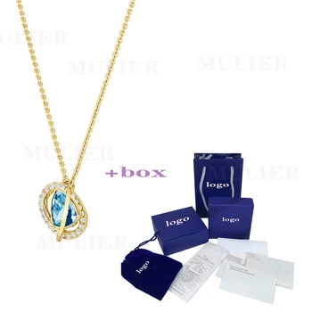 

MULIER 2019 SWA New OUTSTANDING Love Heart Shape Necklace Original Fresh Romantic Shiny Crystal Lady Clavicle Necklace Jewelry