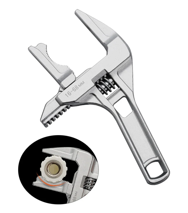 Repair Tool Banheiro Wrench Grande Aberto Mini Liga de Alumínio Ajustável