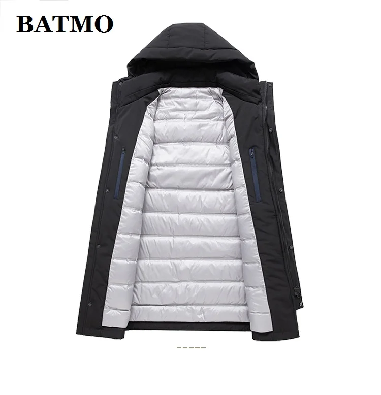 BATMO Новое поступление Зима 90% белые куртки с капюшоном на утином пуху мужские зимние теплые куртки с капюшоном Большие размеры 1609