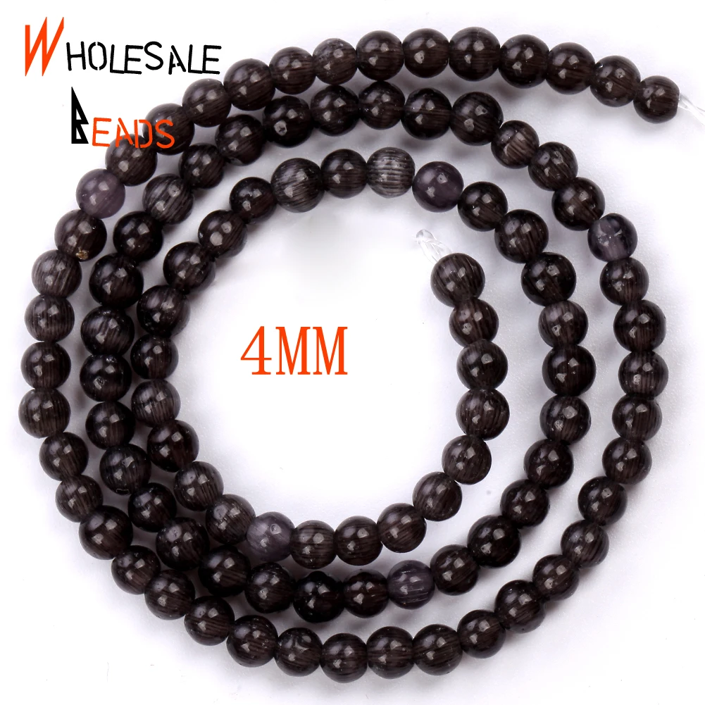 6mm Black Cat's Eye Beads Natural Stone Loose Beads Diy - Temu