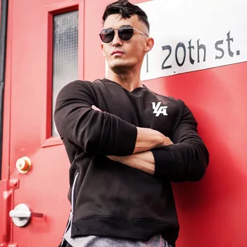 

Autumn New Men Long sleeve Solid T-shirt Casual Fashion Cotton Slim t shirt Male Workout Tees Tops Fitness Men Brand Clothing