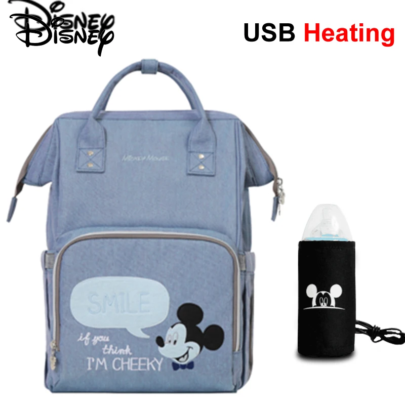 Disney сумки для ухода за материнством для мамы USB детские пеленки сумка органайзер водонепроницаемый рюкзак для коляски Дисней мама пеленания Влажные Сумки - Цвет: 9