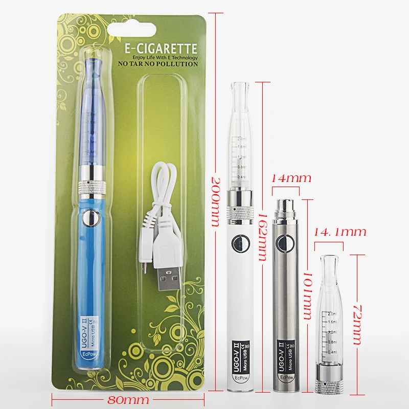 EGO gs H2 клиромайзер электронная сигарета GS h2 Kit 2 0 мл распылитель с ugo v II ручка