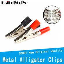 Lot de 10 pinces Crocodile isolées, 50mm, manche en plastique, sonde de Test, pinces Crocodile en métal, connecteur, prise pour batterie