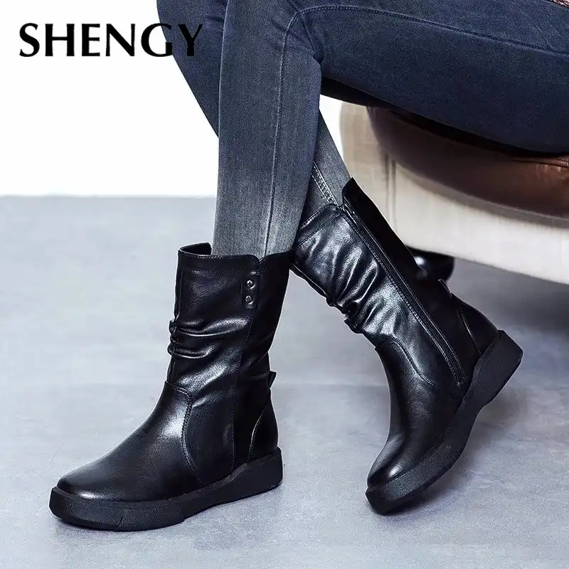 plus size flat boots