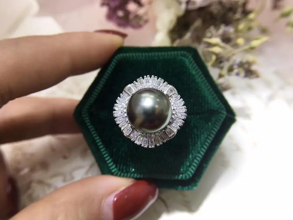 

2 COLOR 925 Sterling Silver Ring Finger Ring Settings Findings Base Adjustable Jewelry Parts Fittings Accessories for Pearls