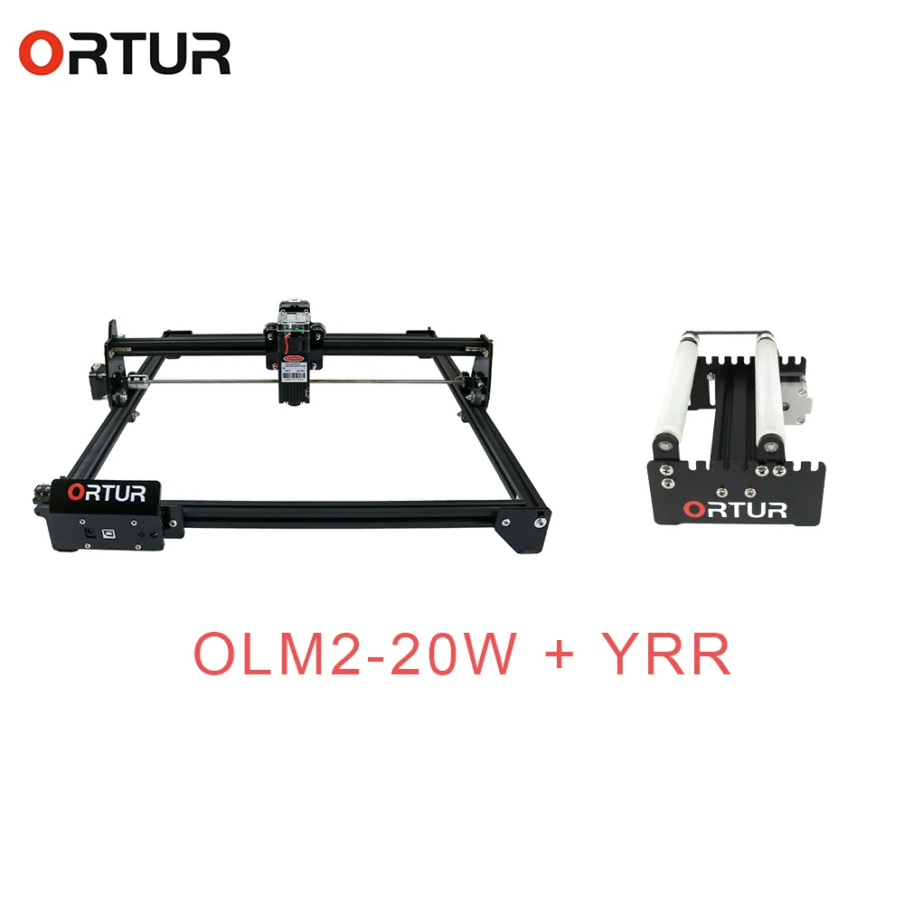 Ortur OLM-2 Desktop DIY Logo Mark Printer Carver Laser Engraving Machine with CNC YRR Roller Rotation Axis Rotary Attachment