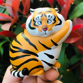 

Fat tiger toy genuine Blind Random box trend kid doll Christmas gift computer desktop decoration