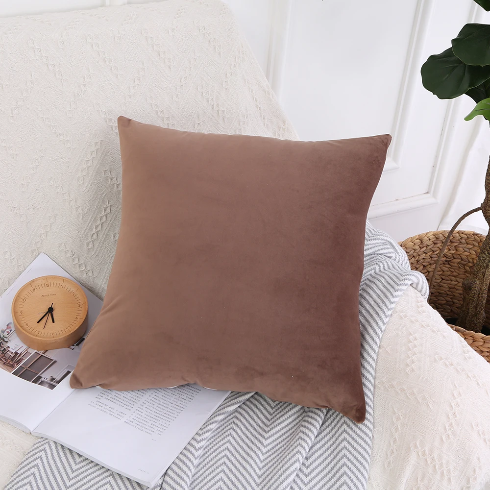 1PCS velvet fabric Cushion cover/Northern European Pattern Sofa cushion cover with zipper decor Pillow cover