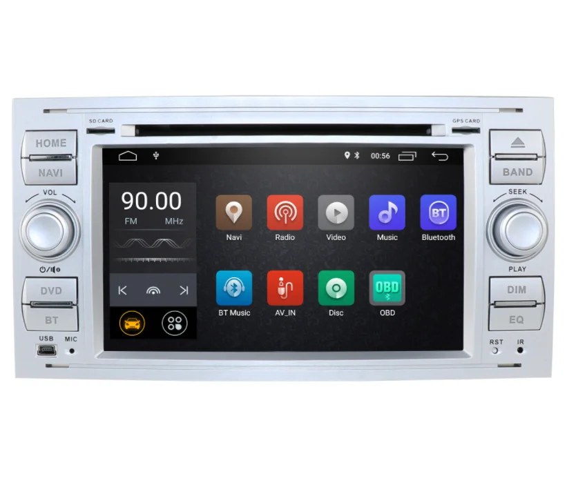 7 inch android 10.0 Car 2 din dvd player For Ford Mondeo S-max Focus C-MAX Galaxy Fiesta Form Fusion radio stereo audio truck gps navigation
