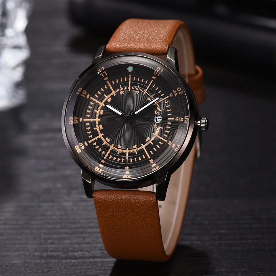 Мужские часы от ведущего бренда, роскошные спортивные минималистичные мужские кожаные часы, мужские часы, мужские часы,, Reloj Deportivo Hombre Box