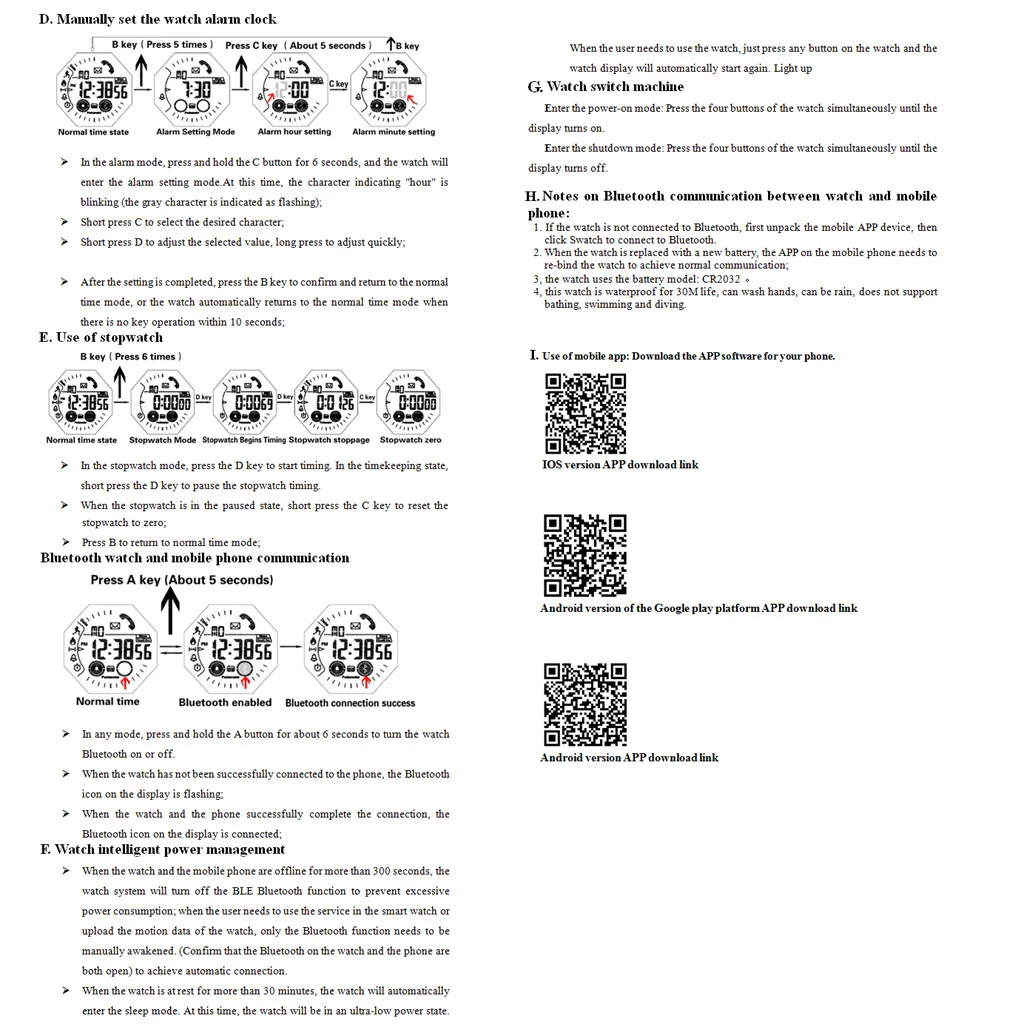 Men Sport Watches Fitness Tracker Waterproof Bluetooth Smart Watch Pedometer for Android iOS Wrist Clock Reloj Hombre homme