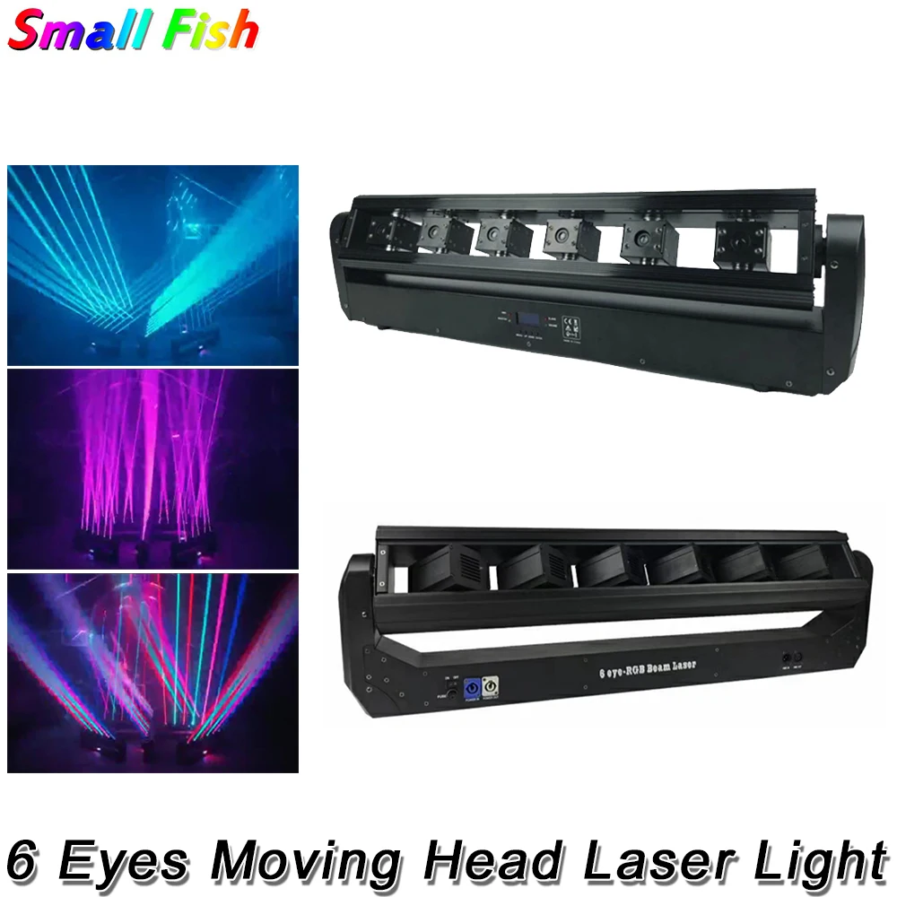 

2020 6 Eyes Full Color Laser Light RGB 3in1 DMX512 Professional Stage Effect Projection Lamp Home interior Party Disco DJ Lights