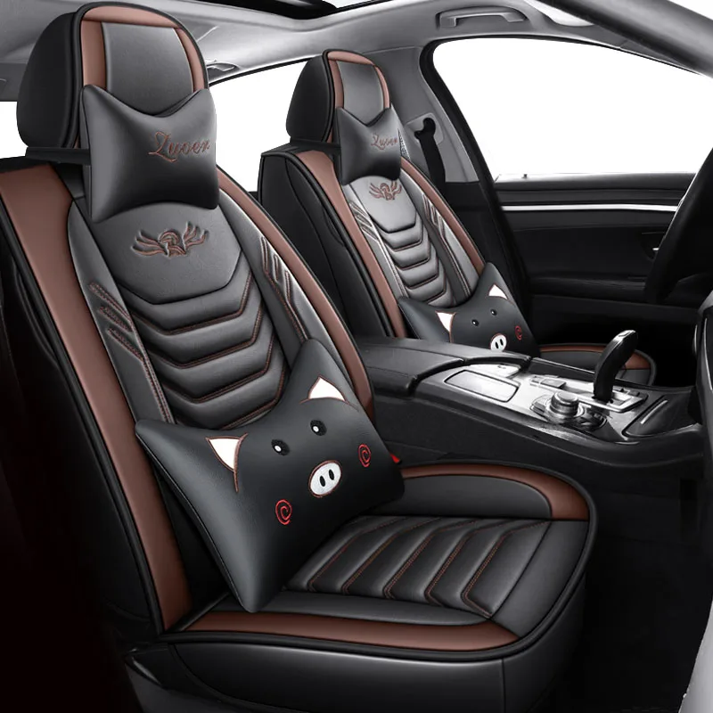Чехол для автомобильного сиденья черный кожаный honda civic 2006 2011 accord 2003 2007 crv 2008 Free stream