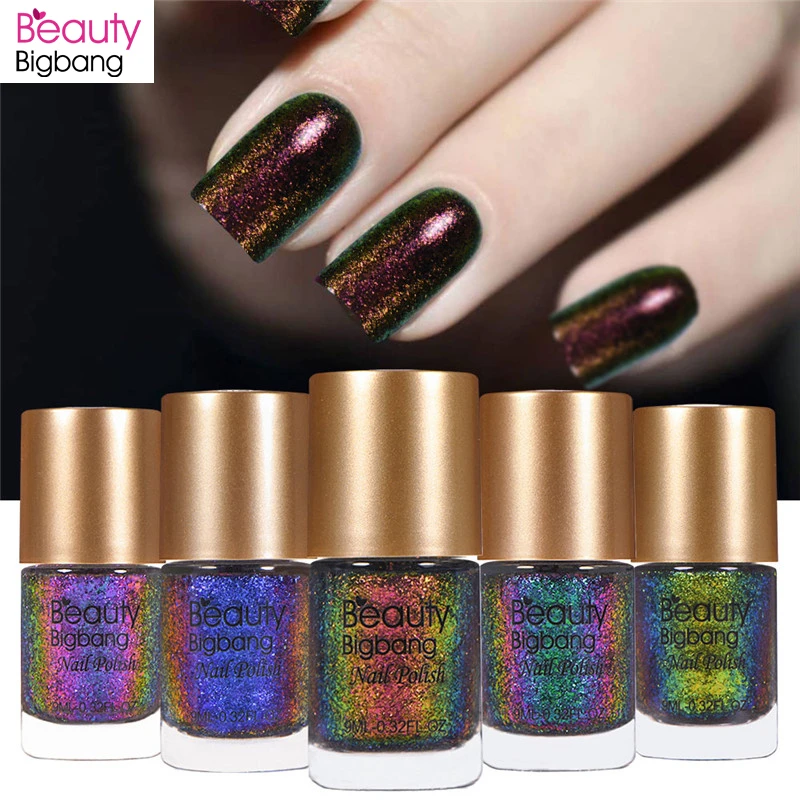 Лак для ногтей BeautyBigBang 9 мл хамелеоновый лак блестящий Блестящий голографический