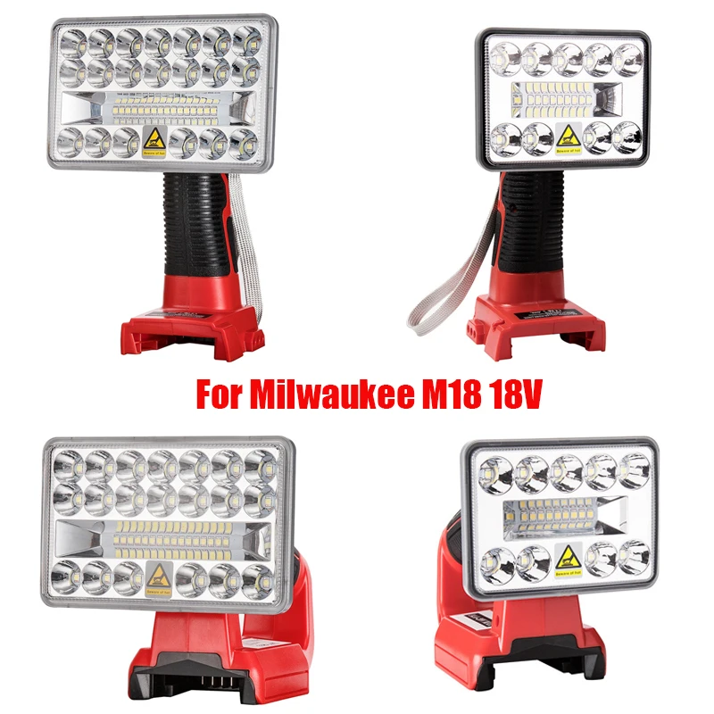 Newest for Milwaukee M18 18V Li-Ion Battery Portable LED Lamp Indoor Outdoors Work Light High Quality with USB Outdoor Lighting |