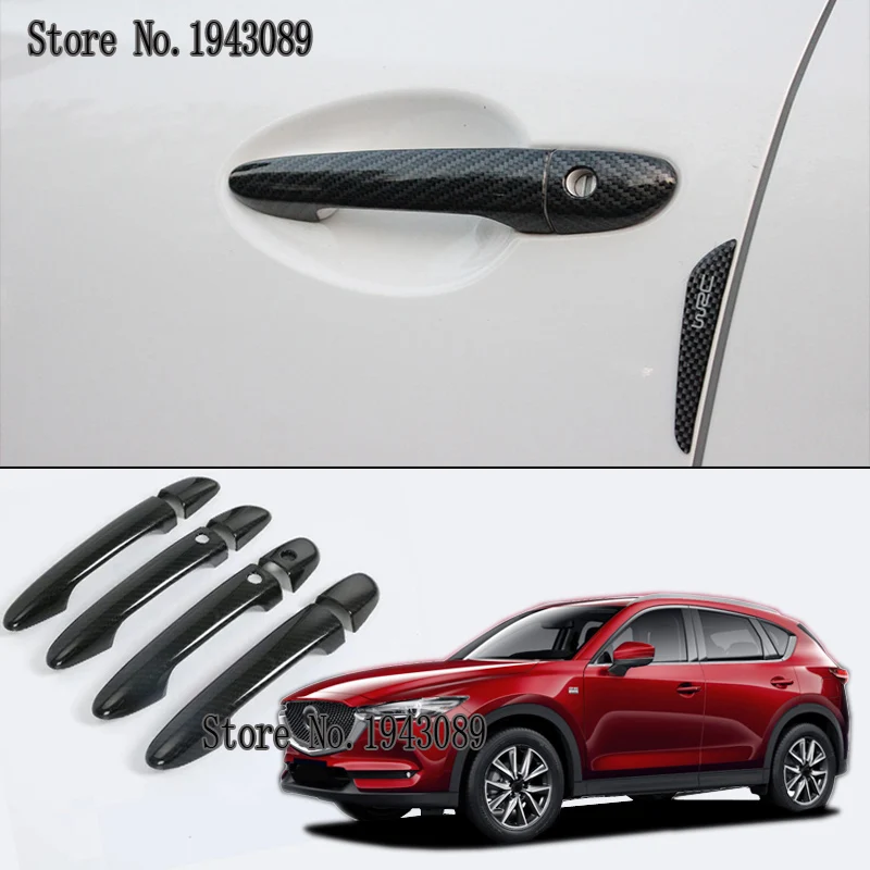ПИХТА для Mazda CX5 CX-5 2017 2018 аксессуары ABS углеродное волокно дверные ручки крышки