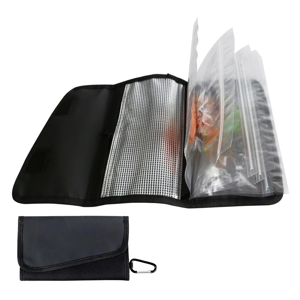 Bolsa de almacenamiento de Señuelos Pesca, estuche de blando para gusanos y Jigs, de color negro|Bolsas de pesca| - AliExpress