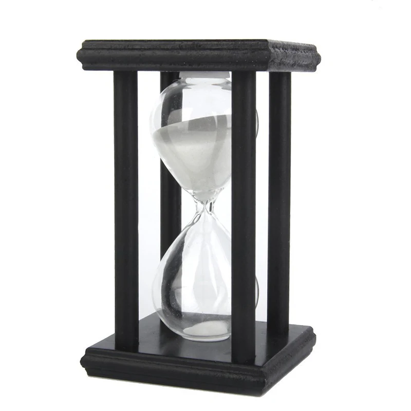 Wooden Hourglass Decorated Gift (White 30 min) | Дом и сад
