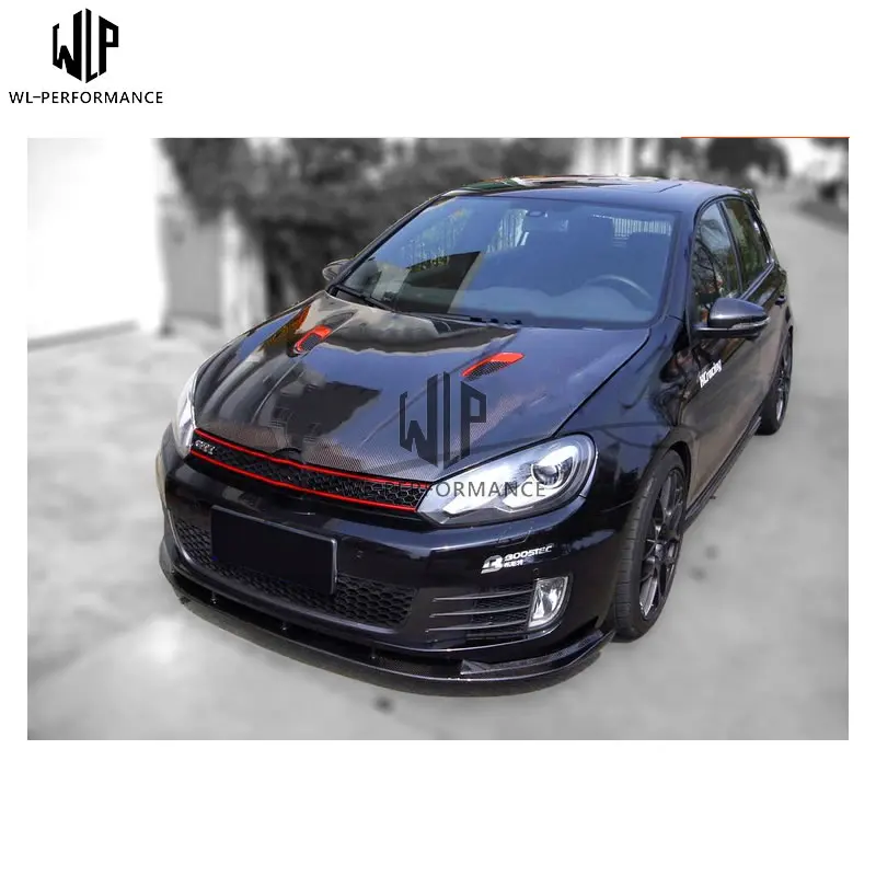 Golf 6 MK6 GTI углеродное волокно передний бампер спойлер для Volkswagen Golf VI MK6 10-13 Автомобиль Стайлинг использование
