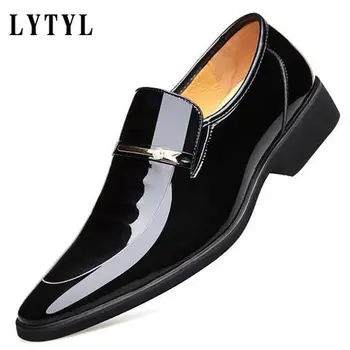 

Man Business Male Shoes Fashion Men Wedding Dress Formal Shoes Leather Luxury men office social masculino party shoes A1-137