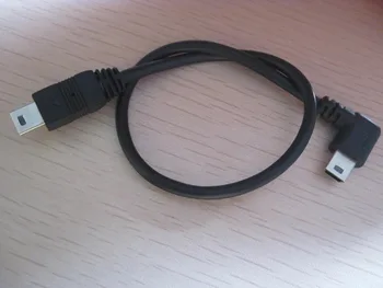 

10PCS---Brand NEW 25cm/9.8" inch 90 degree direction right angle mini USB B male to male EXTENSION data cable cord#34