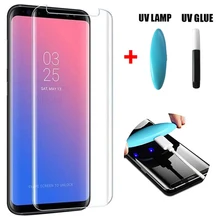  UV Liquid Full Cover Tempered Glass For Samsung Galaxy S8 Screen Protector For Samsung Galaxy S8 Plus Full Glue Protective Glass 