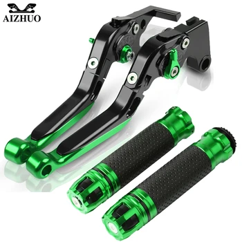 

For KAWASAKI ZX10R ZX 10R ZX10 R 2016 Motorcycle Folding Extendable Brake Clutch Levers+Hand Grips