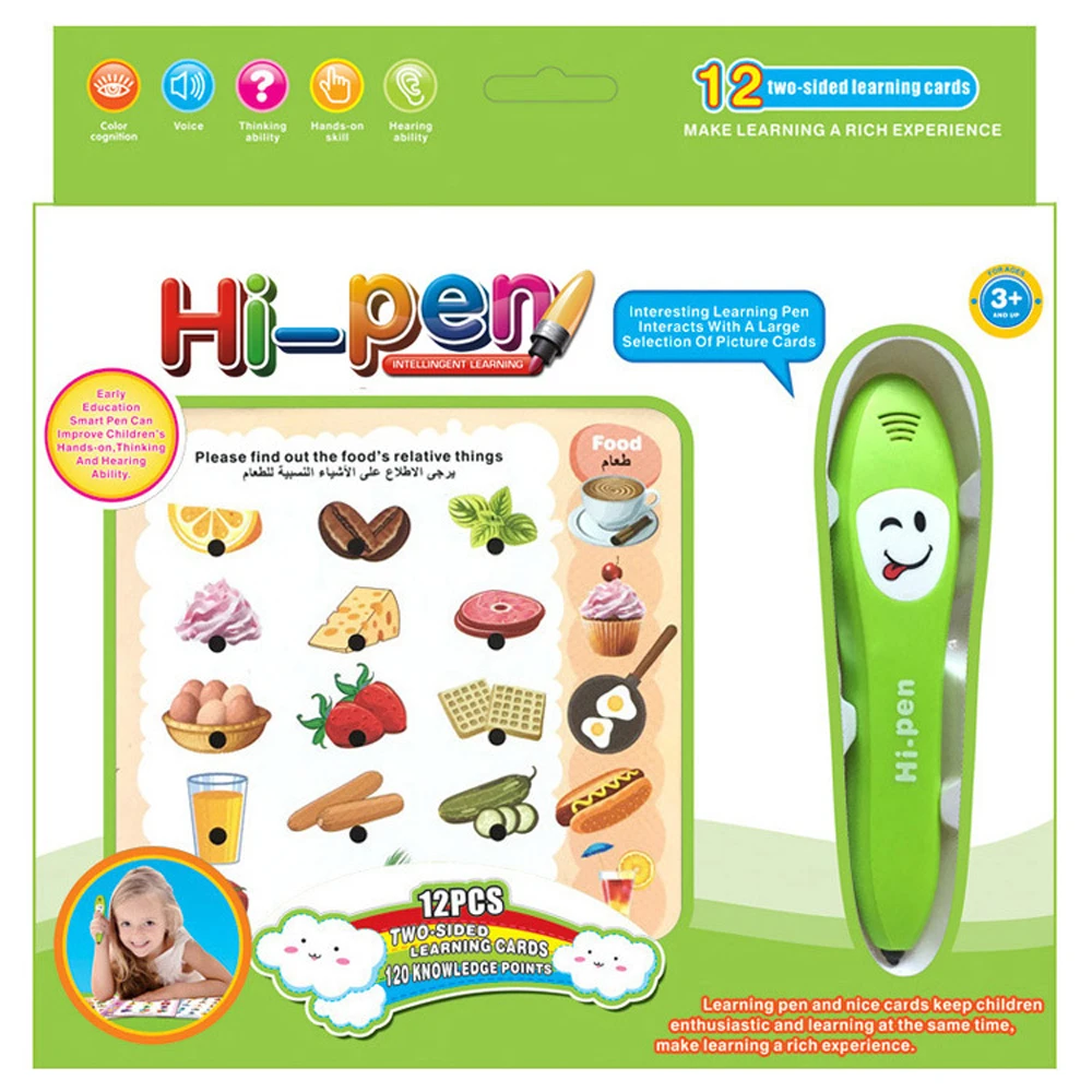 

Smart logic Pen Right-OR-Wrong Electronic Reading Pen with 12pcs Study Cards Parent-child Educational Logical Toys for Children