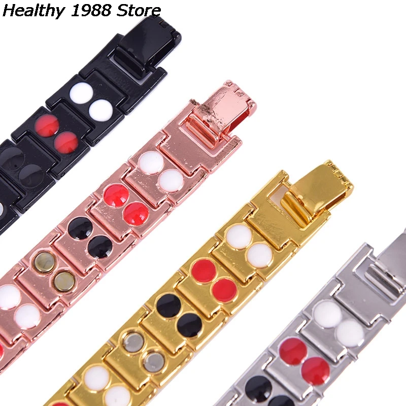 Men's Bracelets Energy Magnetic Tourmaline Bracelet Health Care Jewelry For Women Bracelets Bangle Slimming Product Weight Loss Products Magnetic Therapy Bracelets