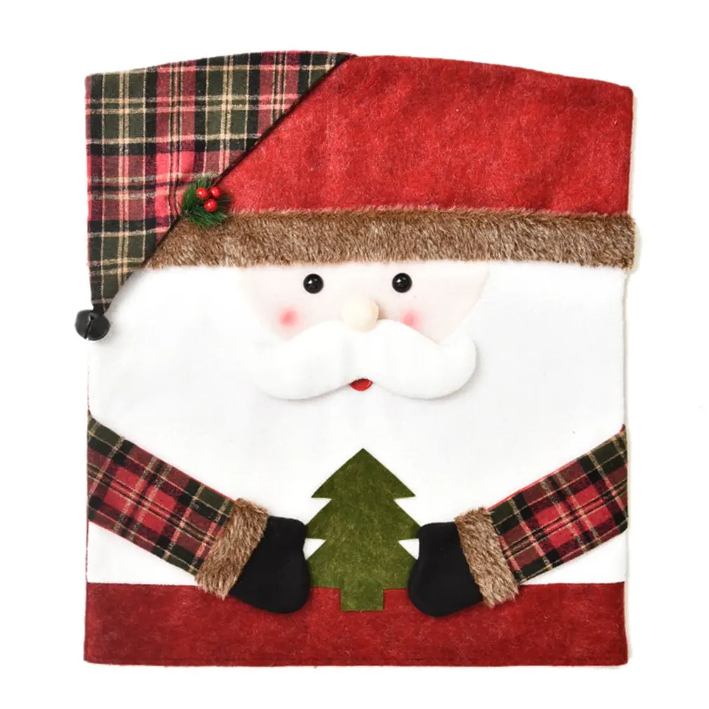 

Christmas Chair Covers Cute Santa Snowman Elk Chair Cover Dining Chair Cover Christmas Decor For Home