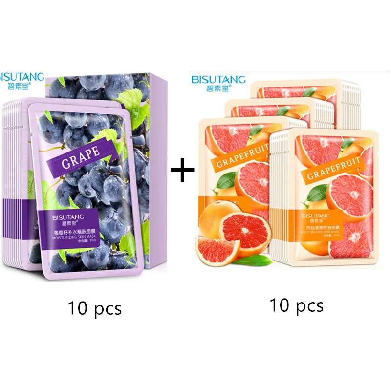 

2019 Hot Sell Fruit Mask pomelo Refreshing Oil Control Grape Seed Whitening Moisturizing Mask