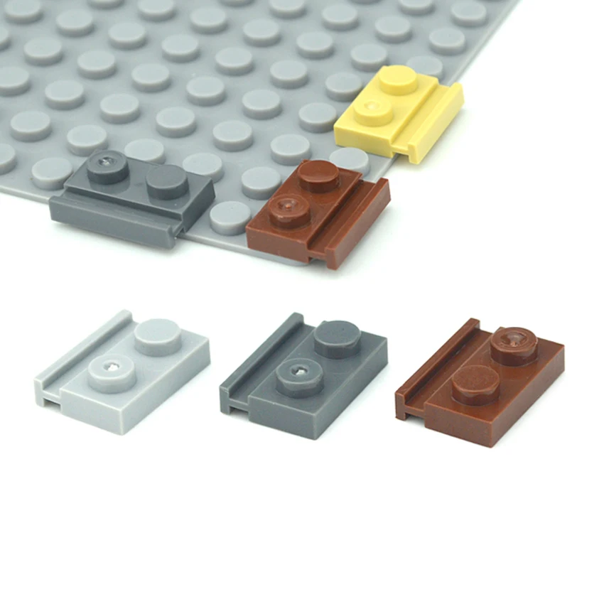 100pcs Assembles Particles 32028 Modified 1x2 with Door Rail DIY Special Groove Building Blocks Educational Bricks Kids Toys | Игрушки и