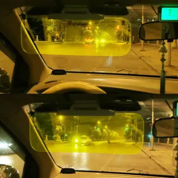 

Car Sun Visor 2 in 1 Dazzling Goggle Day Night Vision Visor Sun View Driving Sunshade Block Mirror Clear Anti-Dazzle Anti-U P4L0