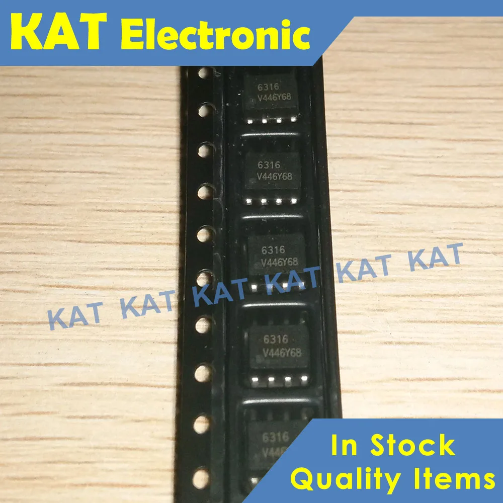 5pcs/lot Sfh6316t 6316 Sop8 New&original High Speed Optocoupler, 1 Mbd