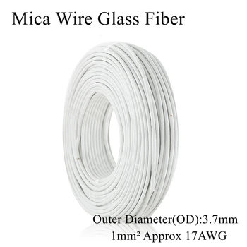 

17AWG 1mm Square Mica Wire Glass Fiber Braid Mica Tape Wrap 600 Degree High Temperature Resistance GN600 Fire-Resistant 1mm2