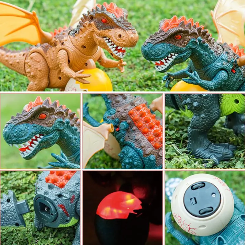 Электрический детский ходячий динозавр игрушки T-Rex модели с светильник звук подарок ребенку
