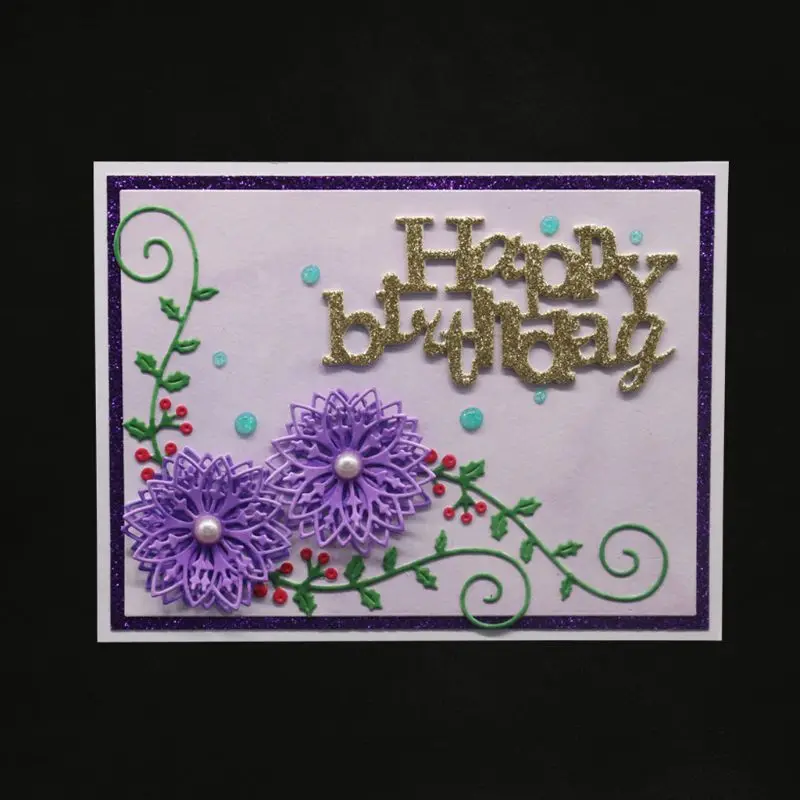 

Flower Vines Metal Cutting Dies Stencil DIY Scrapbooking Album Stamp Paper Card Embossing Craft Decor