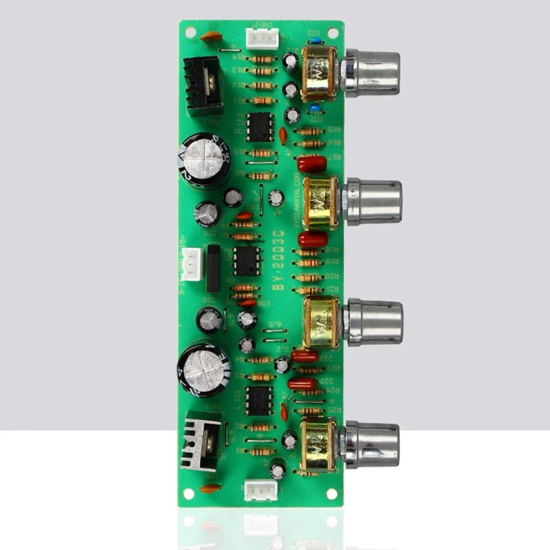 AABB-12V NE4558 Hi-Fi предусилитель тональная плата бас ВЧ регулятор громкости доска предварительного усилителя