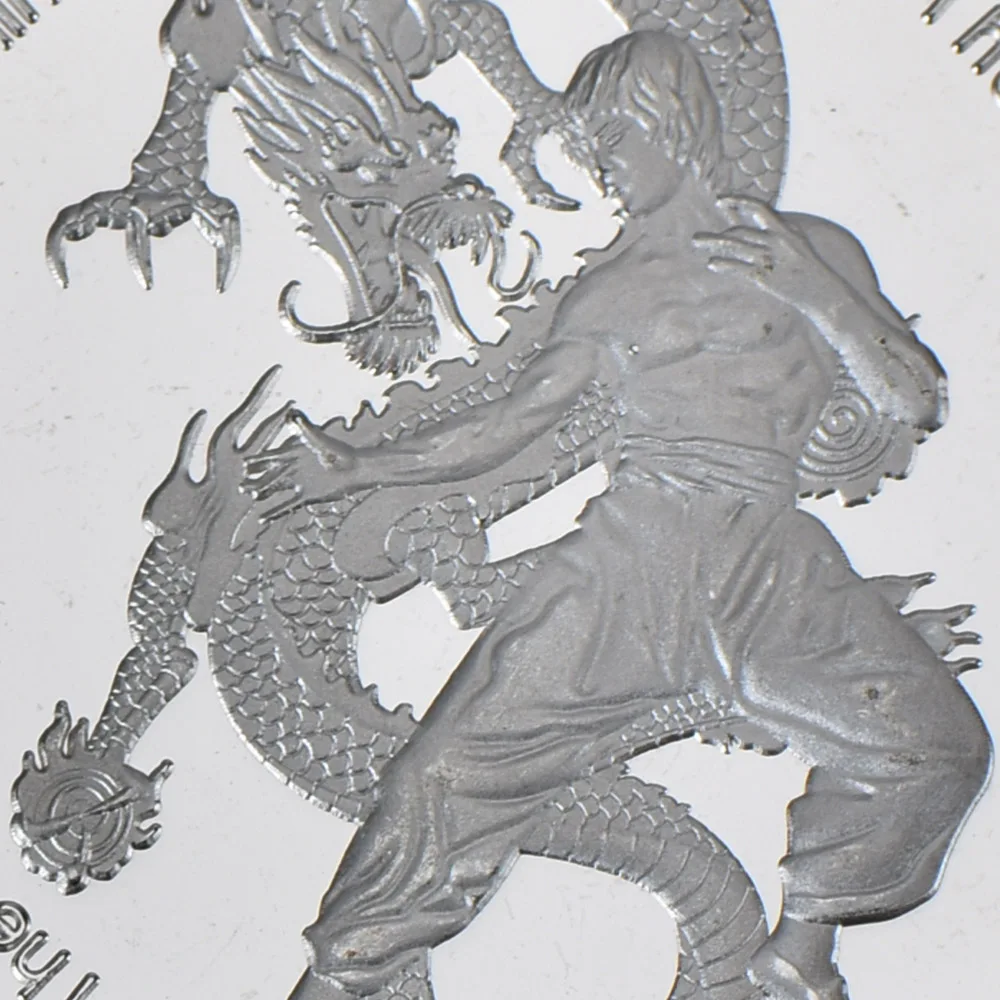 WR 8 шт Брюс Ли Посеребренная металлическая монета винтажный домашний декор