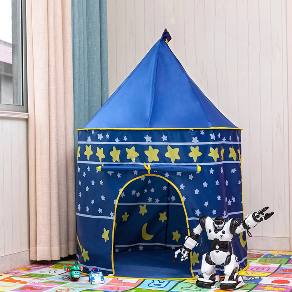 Детская палатка из ткани Оксфорд, игровой домик для детей 3-4 лет, домашний игрушечный домик для девочек, подарок на день рождения, розовая детская палатка carpas infantiles - Цвет: Фиолетовый