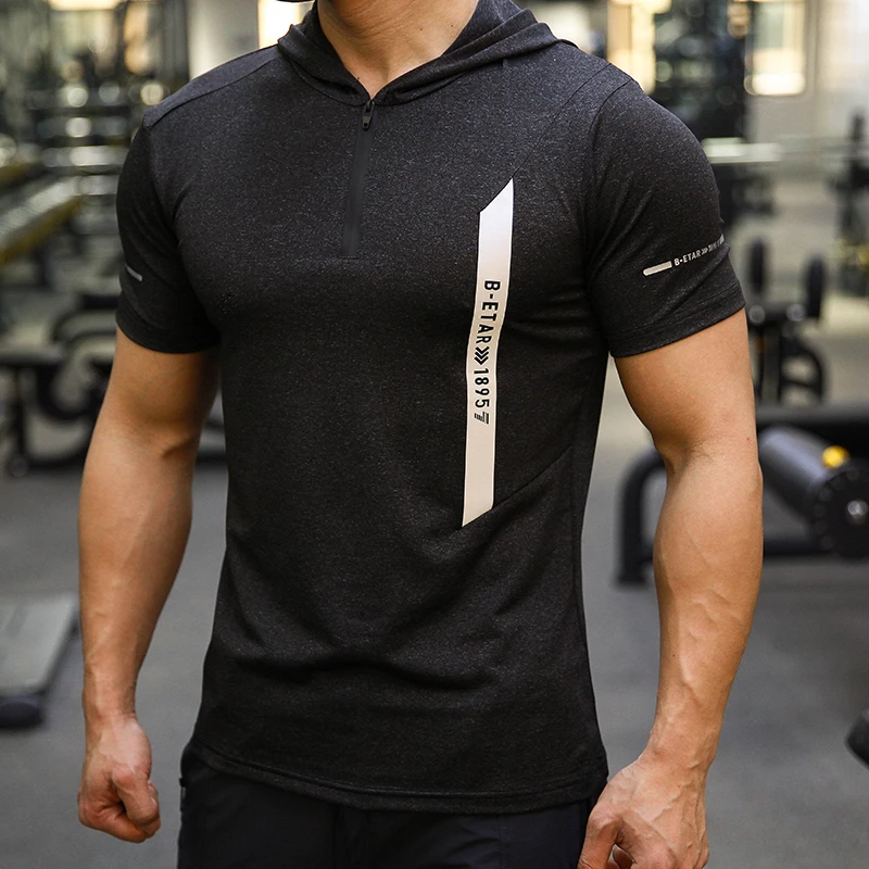 Running T-Shirts Cap Sportswear Football-Jersey Sport-Tight Short-Sleeves Men Gym Men Fitness