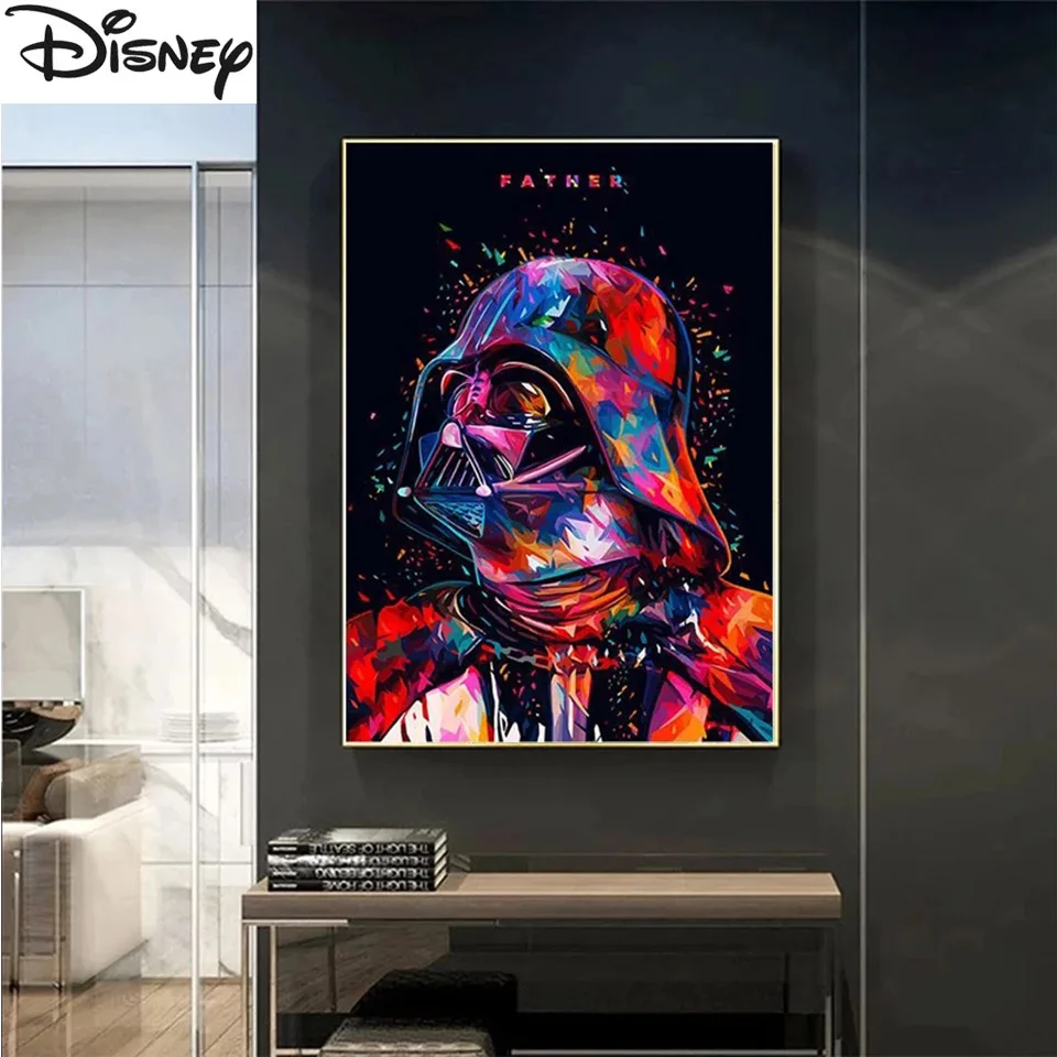 Diamond Painting Diamond Painting Accessories Star Wars Diamond Painting Watercolor Wall Art 5D Diamond Embroidery Mosaic Cross Stitch Kits Movie Characters Home Decor Gift