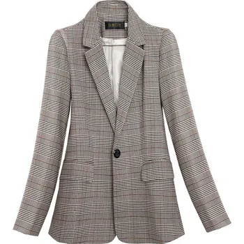 

Spring Autumn Plaid Suit Jacket Women retro Korean port British style Suits 2020 new Casual Plus Size Blazers Jackets m441