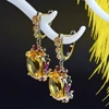 DreamCarnival1989 Fabulous Statement Earrings Women Elegant Dazzling Golden Zirconia Anniversary Flower Hanging Jewelry WE4036G ► Photo 2/6