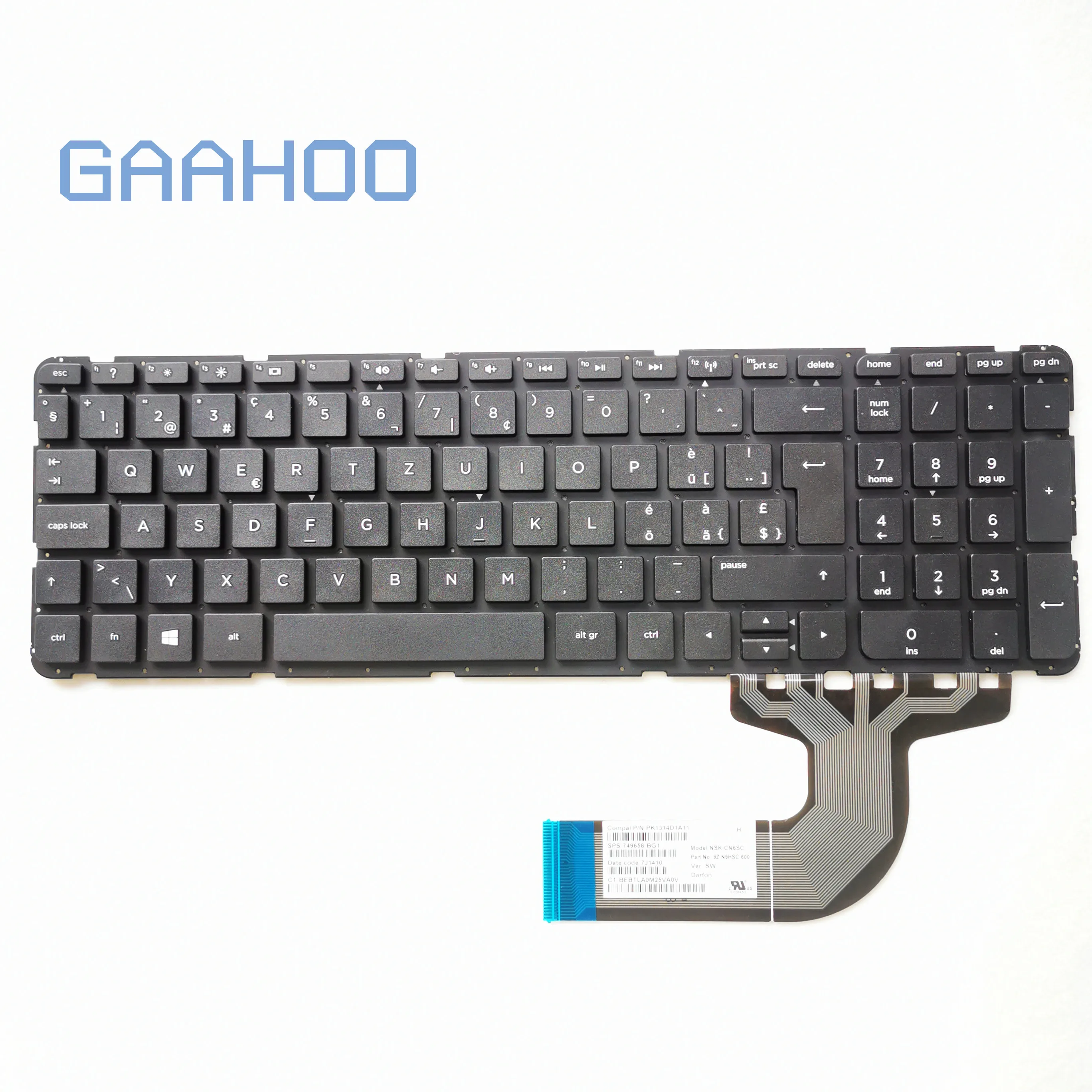 SW-EU Swiss keyboard Brand New Orig US Keyboard for HP probook 350 G0 350 355 G2 w/o Frame