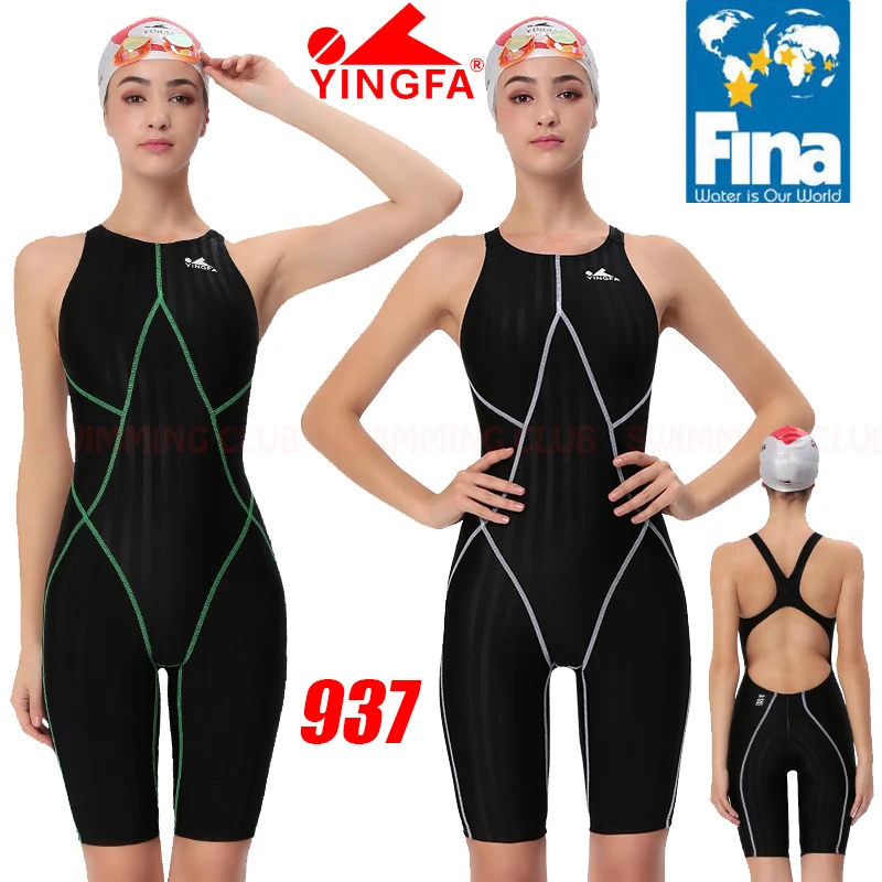 Women girls competition training racing professional kneeskin swimsuits all size
