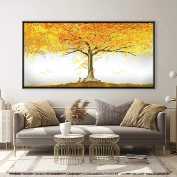 Colorful Tree Abstract Oil Paintings Printed on Canvas 4