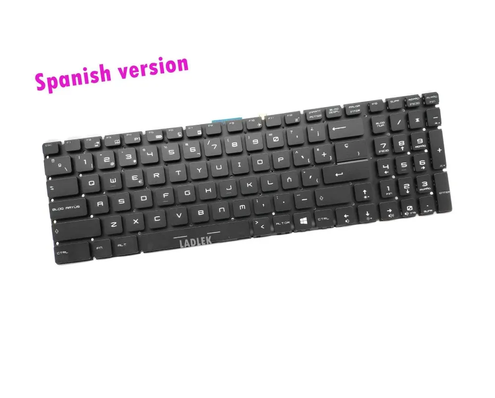 Новинка полная RGB-подсветка испанская клавиатура Teclado Для MSI GE72 2QD/ 2QE/6QD/6QE Apex Pro |